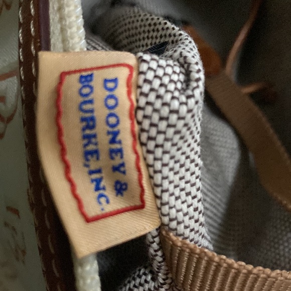 Dooney and Burke monogram white canvas purse - Picture 7 of 10